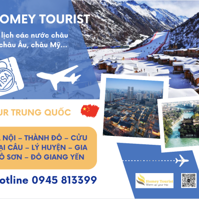 TOUR TRUNG QUỐC : HÀ NỘI – THÀNH ĐÔ – CỬU TRẠI CÂU – LÝ HUYỆN – GIA CÔ SƠN – ĐÔ GIANG YẾN ( 6N5D )