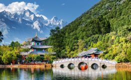 Beautiful view of the Jade Dragon Snow Mountain, Lijiang, China